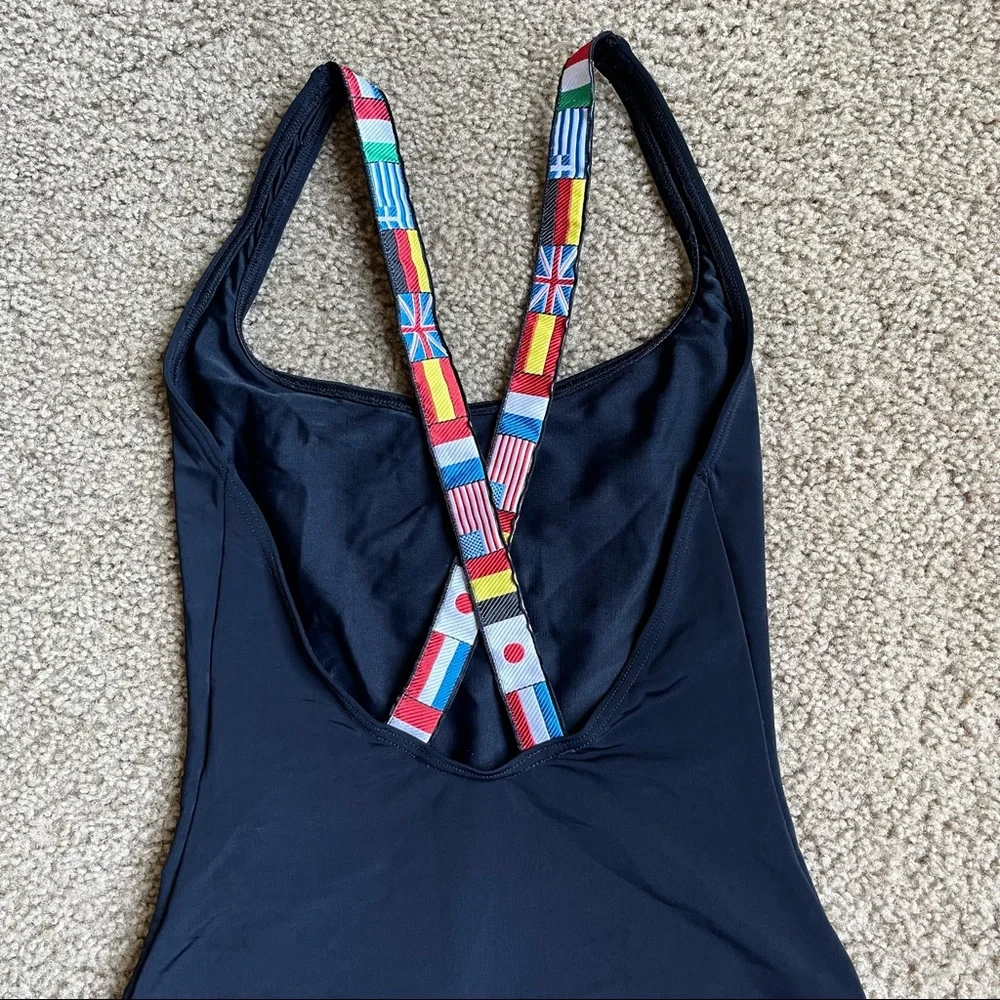 RARE Authentic CHANEL 1994 Collector Flag "CC" Swimsuit Sz 36 In Black - Picture 10 of 14